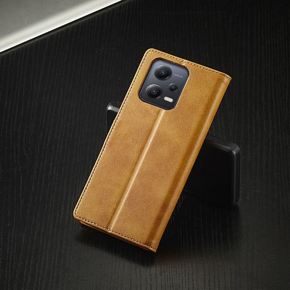 Чохол книжка iMeeke для Poco X5 Pro 5G колір Коричневий | Зображення 3