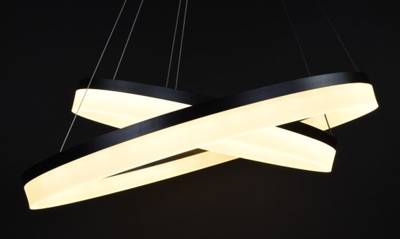 Люстра світлодіодна підвісна LED світильник для квартири на стелю лед 27852 Чорний 35-150х80х80 см. | Зображення 7