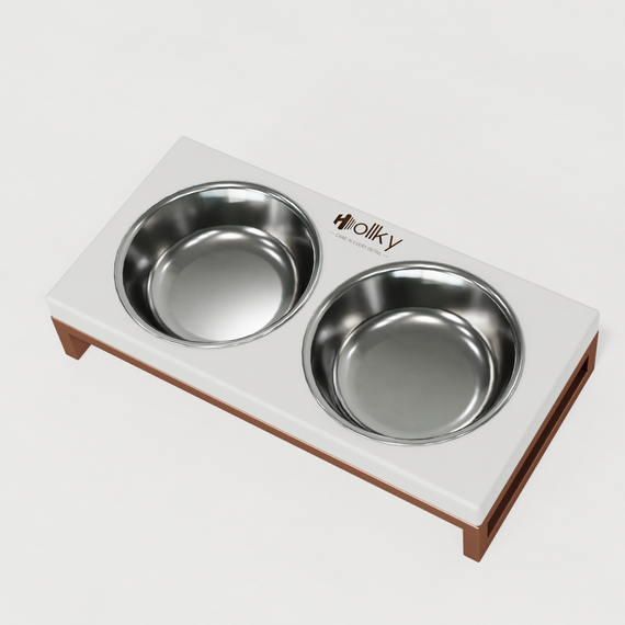 Миски на подставке для маленьких собак и котов Hollky Base XS (2 × 0,25 л) BXS-28145-GLWH | Зображення 8