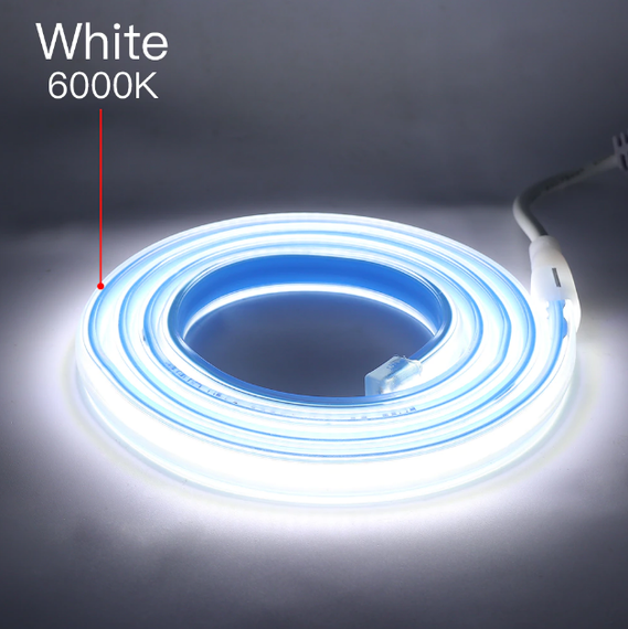 Світлодіодна LED стрічка PROLUM™ 220V; СОВ; 280 LED; IP68; 12 ММ; Series "S", Білий (5500-6000К) | Зображення 6