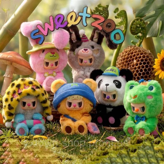 Коллекционная мягкая игрушка с кольцом POP TOP Rebel Bear серии Sweet Zoo - Зоомалыши | Зображення 1