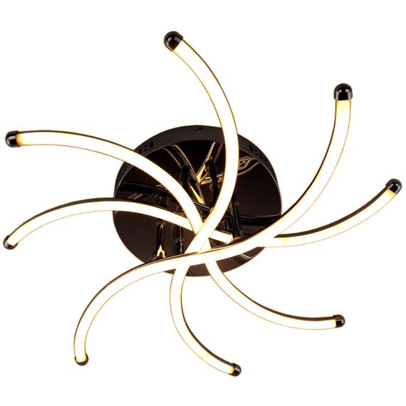 Люстра світлодіодна стельова LED світильник для квартири на стелю лед з пультом 25636 Хром 13х52х52 см. | Зображення 3