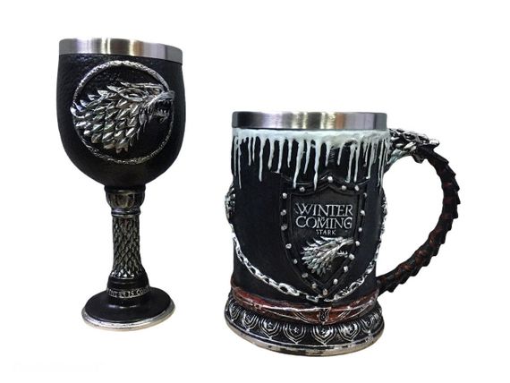 Подарунковий набір  Чашка Келих 3D Гра Престолів Game Of Thrones Winter Is Coming Stark Старк | Зображення 2