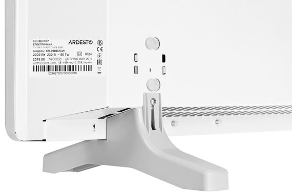 Конвектор электрический ARDESTO CH-2000MCW, 20 м2, 2000 Вт, закрытый нагрев. элемент, IP24 (CH-2000MCW) | Зображення 5