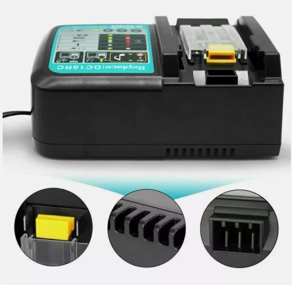 Пристрій для швидкого заряджання акумуляторів Makita DC18RC LXT/CXT 195584-2 BL1415, BL1815, BL1430, BL1830 | Зображення 8