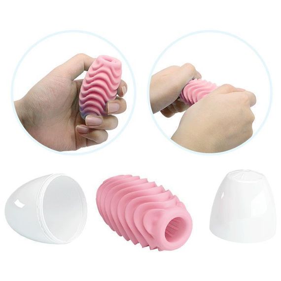 Мастурбатор PRETTY LOVE - Passionate Double-Sided Egg pink Sex Aura | Зображення 4