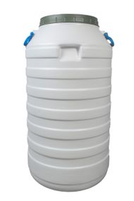 Бочка пластиковая 60 л пищевая белая высокая бидон  широкая горловина емкость для воды