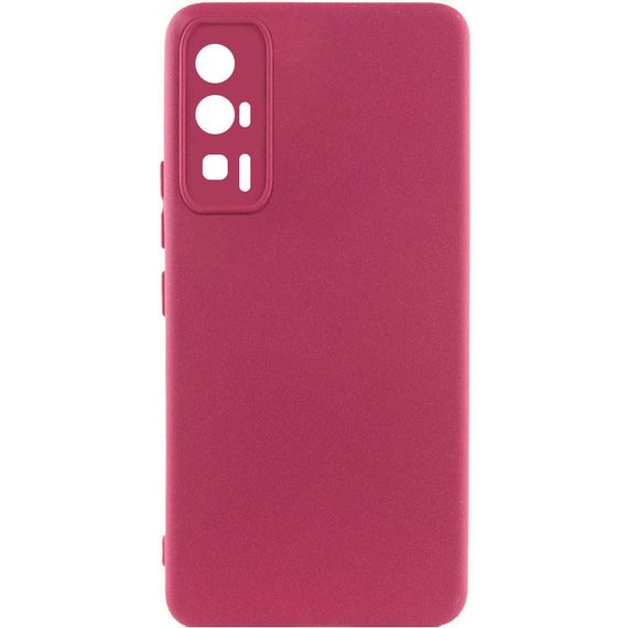 Чехол Silicone Cover Lakshmi Full Camera (A) для Xiaomi Poco F5 Pro Full camera, Бордовий/Marsala