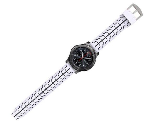 Силіконовий ремінець Primo Splint для годинника Huawei Watch GT 2 / GT Active 46mm - White&Black | Зображення 2