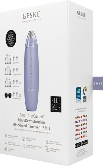 Мікродермабразійний пристрій для видалення чорних цяток GESKE MicroDermabrasion Blackhead Remover 7в1 starlight, Фіолетовий | Зображення 7