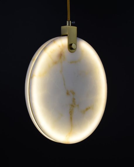 Люстра світлодіодна підвісна LED світильник для квартири на стелю лед 26685 Латунь 30-150х10х25 см. | Зображення 2