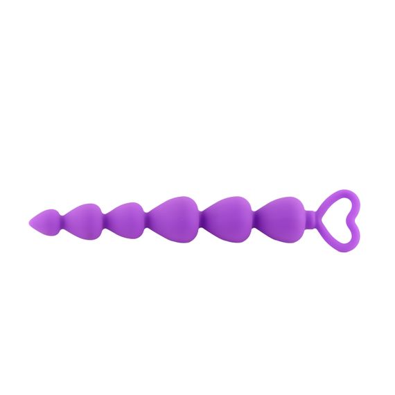Анальные шарики Anal Beads Purple Heart, фиолетовые Sex Aura | Зображення 2