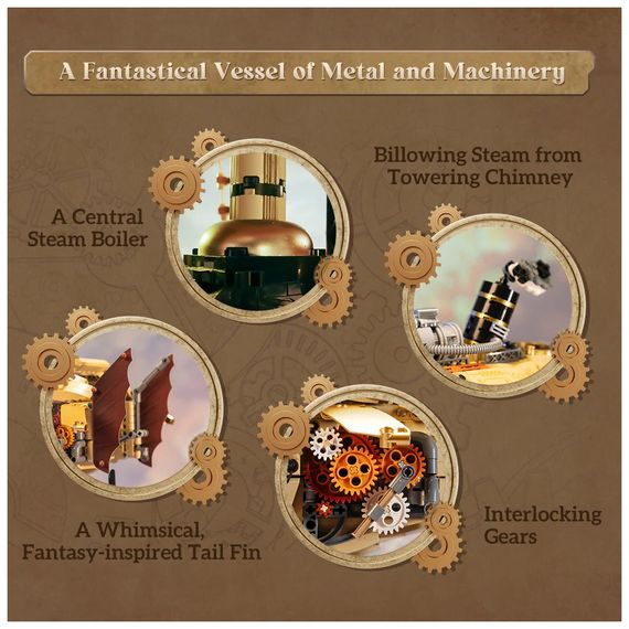 Конструктор Pantasy Original Дирижабль Steampunk (85021) | Зображення 2