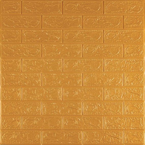 3D панель самоклеюча цегла Золота 700х770х3мм (011-3) SW-00000676