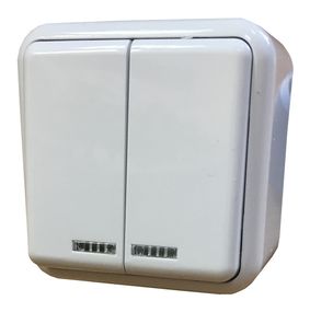 Выключатель наружной установки 2-кл. с подсветкой белый IP20 Lemur Ny95000980