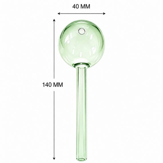 Стеклянная трубка Globe Long Oil Green | Зображення 1