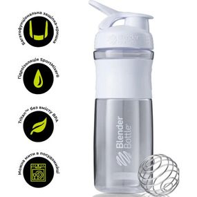 Шейкер спортивный BlenderBottle SportMixer 28oz/820ml White (SM 28oz White)