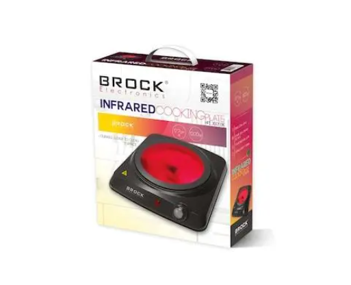 Плита одноконфоркова електрична кухонна Brock HPI 3001 BK інфрачервона 1200 Вт інфрачервона | Зображення 1