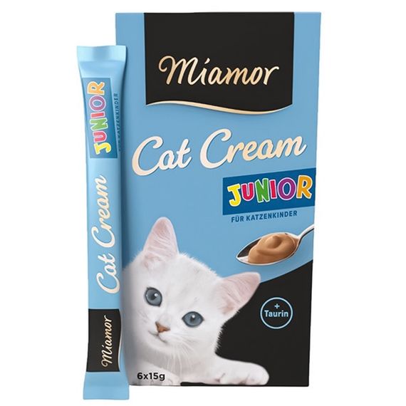 Жидкие лакомства для котят с таурином Miamor Cream Junior, 15 гр х 6 шт