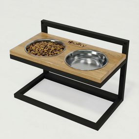Миски на регулируемой подставке для средних собак Hollky Flex M (2 × 0.85 л) FM-422530-BLNT