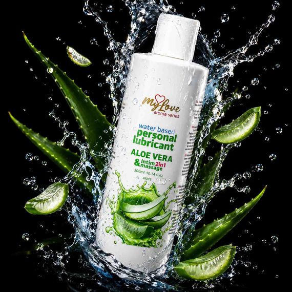 Водний лубрикант для інтимної близькості та масажу 2в1 MyLove Aroma Series Aloe Vera (Алое Вера) Sex Aura | Зображення 1