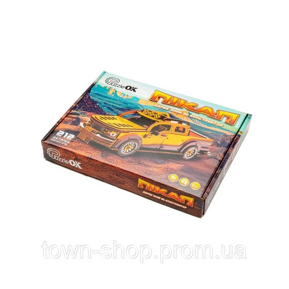 Деревянный 3D конструктор "Пикап" Puz-00931, 212 деталей | Зображення 6