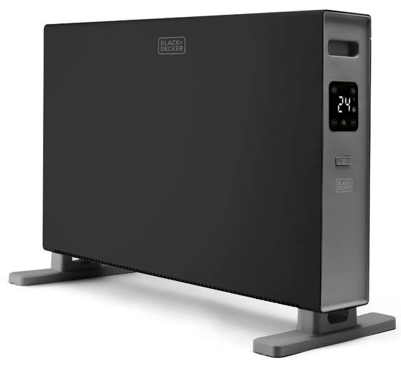 Конвекторний обігрівач BLACK+DECKER 2,0 кВт, площа обігріву 20 кв.м., підлоговий, чорний (BXCSH2001E)