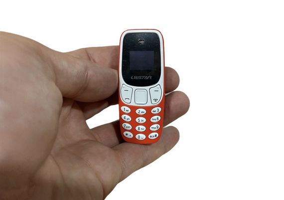 Міні мобільний маленький телефон L8 Star BM10 (2Sim) жовтогарячий | Зображення 3