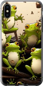 Чехол на iPhone X Жабки "5656u-1050-17620"