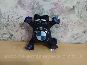 Игрушка кот Саймона в машину c вышивкой BMW бмв черный подарок автомобилисту 01585