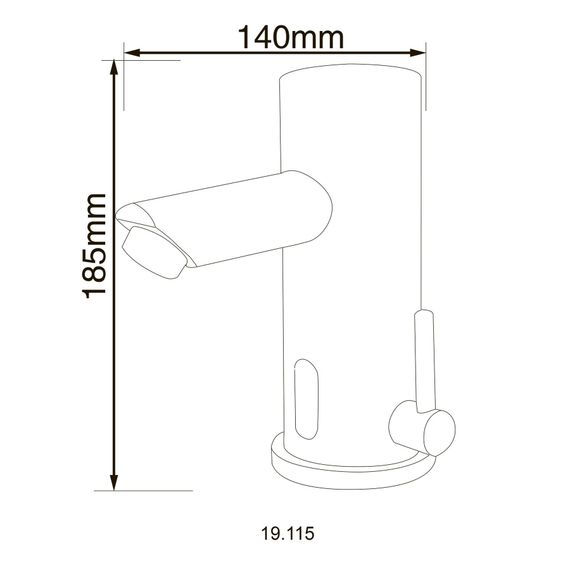 Змішувач сенсорний для умивальника HOTEC 19.115-DC/AC | Зображення 1