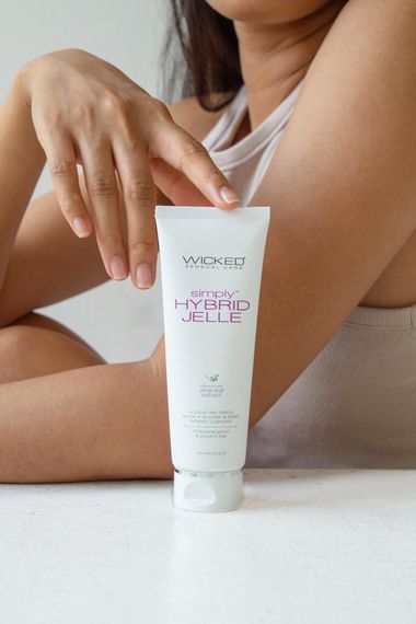 Лубрикант на водній/силіконовій основі WICKED SIMPLY HYBRID JELLE 120ML | Зображення 3