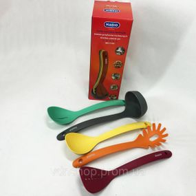 Кухонний набір лопаток силіконовий Magio MG-1123, Нейлоновий набір для кухні, Набори лопаток для кухні WK-64
