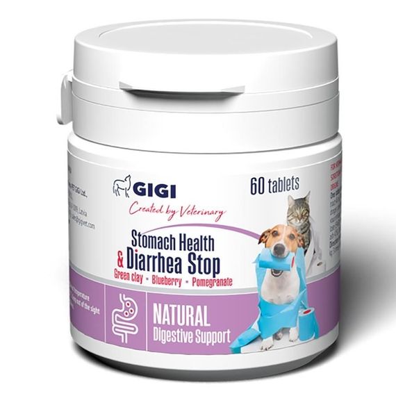 Витамины для нормализации пищеварения у собак и котов GiGi Stomach Health & Diarrhea Stop Mini 60 табл