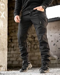 Зимові тактичні штани софтшел REVISION чорні ПП7968