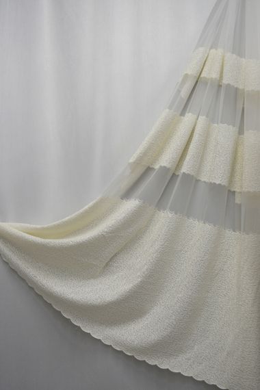 Тюль сетка с вышивкой Kayra AD83455 кремовый