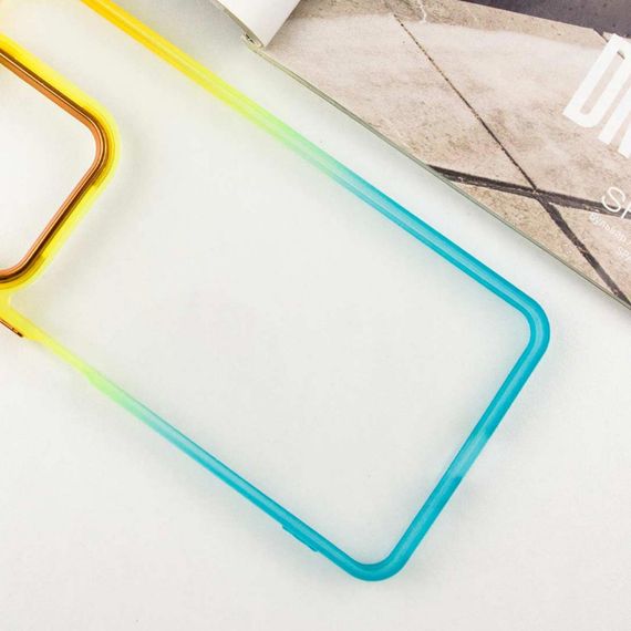 Чохол TPU+PC Fresh sip series для Xiaomi Redmi Note 13 Pro 4G / Poco M6 Pro 4G Бірюзовий / Помаранчевий | Зображення 1