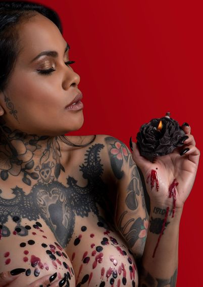 Свічки низькотемпературні БДСМ Taboom Bondage in Luxury у вигляді троянди, 2 шт. Sex Aura