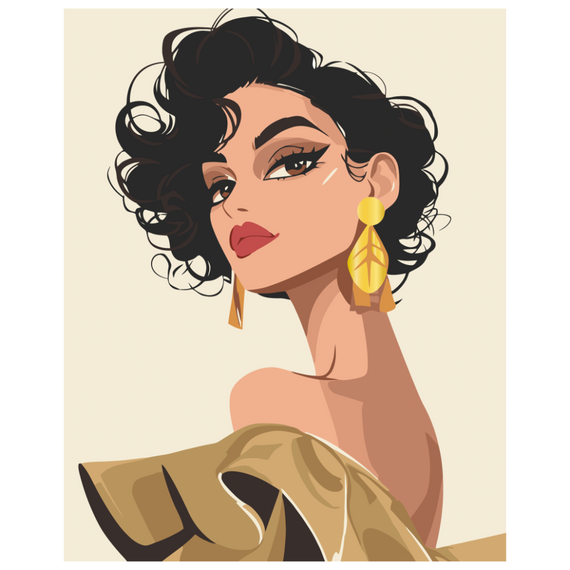 Картина за номерами "Томний погляд" 10171-AC 40х50 см