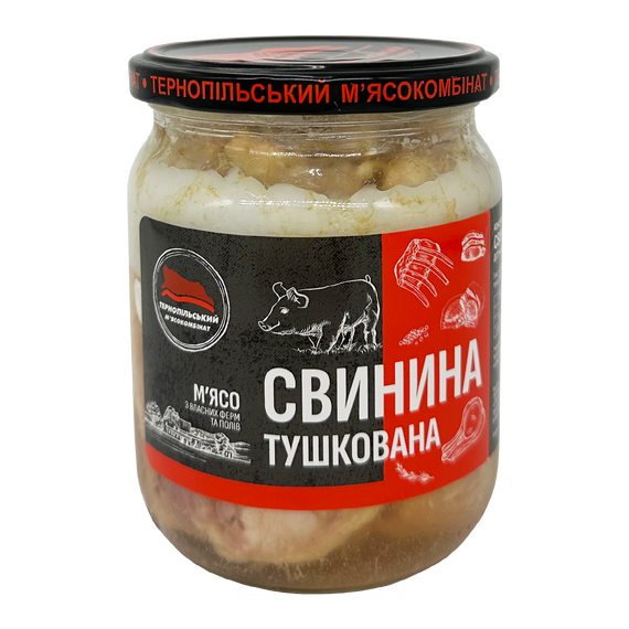 Свинина тушкована Тернопільський м'ясокомбінат 500 г