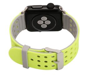 Двухсторонний ремешок с перфорацией Primo для Apple Watch 42mm / 44mm / 45mm - Grey&Yellow