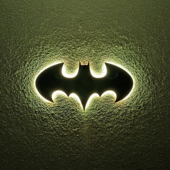 Панно декоративная картина на стену Бэтмен LED 16 цветов пульт 500х260 acr-p000150