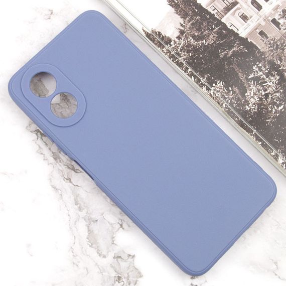 Силиконовый чехол Candy Full Camera для Oppo A38 / A18 Голубой / Mist blue | Зображення 1