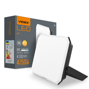 LED Прожектор 50W 5000К 220V чорний VLE-F3-0505B F3 Videx