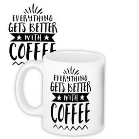 Чашка з принтом Everything gets better with coffee 330 мл (KR_18J048)