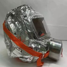 Маска противогаз из алюминиевой фольги, панорамный противогаз Fire mask защита головы от радиации GC-48