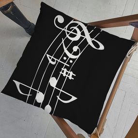 Подушка на стул с завязками Ноти 40x40x4 см (PZ_23A005)