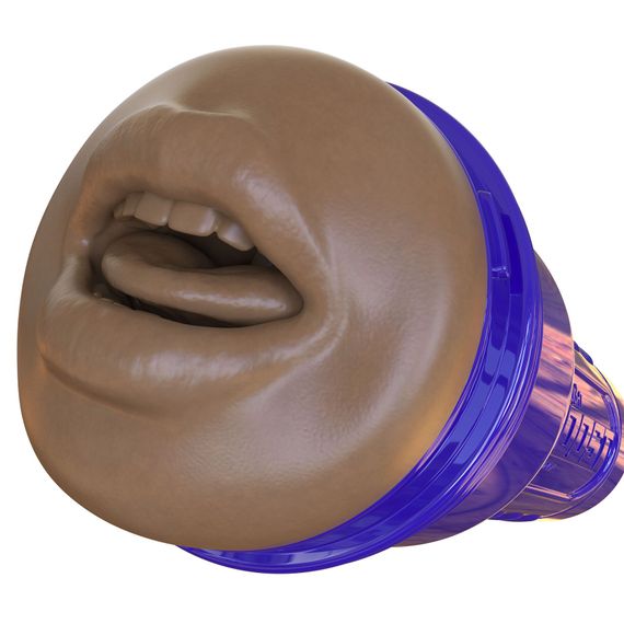 Мастурбатор-ротик Fleshlight Boost Blow Medium Dark Flesh, плаваючі кільця Turbo Tech | Зображення 2