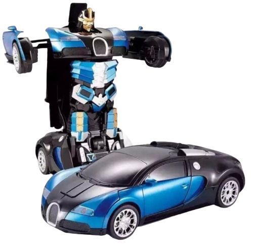 Машинка трансформер Bugatti Robot Car Size 18 спорткар/бойовий робот підсвічування синє (WM-3371_290) | Зображення 5