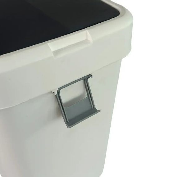 Відро для сміття Motek на 18 л з поворотною кришкою 27.5х27.5х41 см Біле (COB-411) | Зображення 3